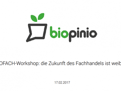 BIOFACH-Impulsvortrag zur Zukunft des Bio-Fachhandels