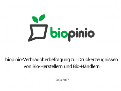 biopinio-Studie zu Druckerzeugnissen