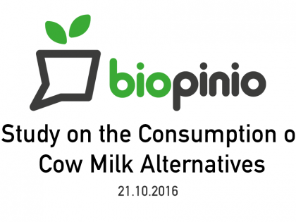 Study on the Consumption of Cow Milk Alternatives